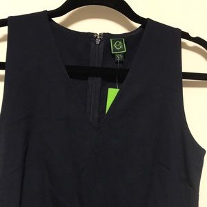 C Wonder classic flare navy dress, NEW w TAGS